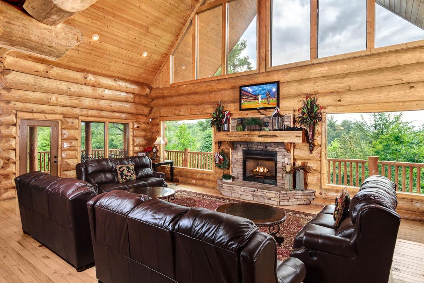 Big Bear Ridge Lodge - Breathtaking Mountain Views And Private Forest Scenes In Amazing Large Log Cabin Gatlinburg Ngoại thất bức ảnh